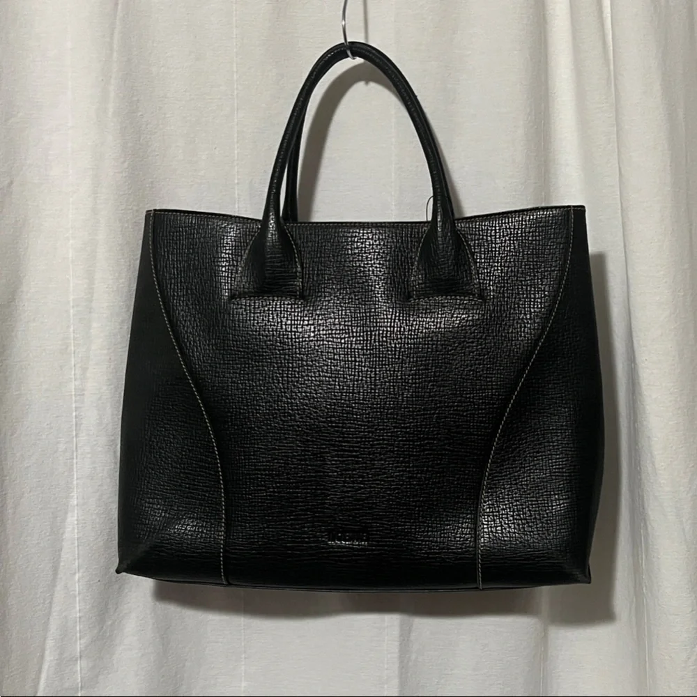 Loewe Black Vintage Leather Tote with Gold Hardware - Picture 3 of 11